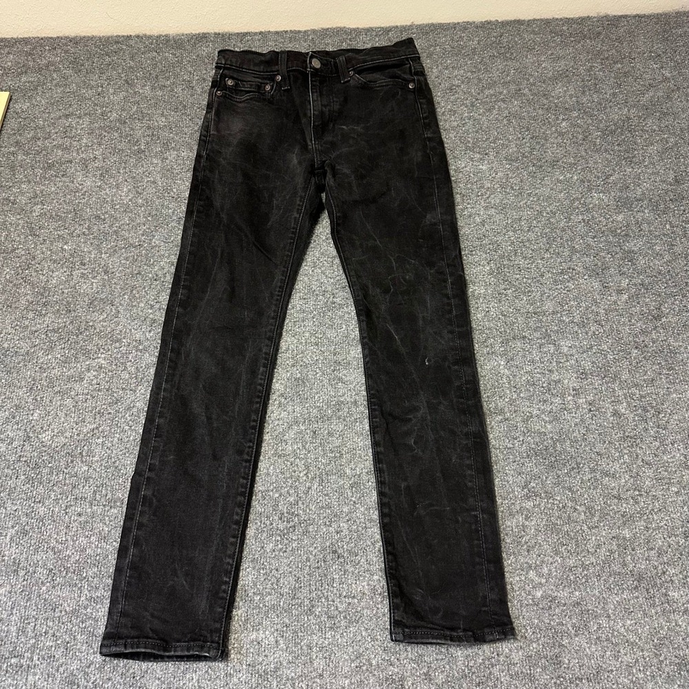 Levi's Jeans Mens Size 28 Black 510 Skinny Fit Faded Denim Casual Pants